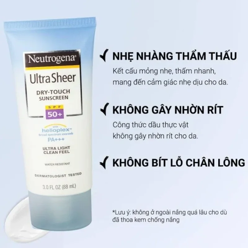 Kem chống nắng Neutrogena Ultra Sheer Dry-Touch SPF50+