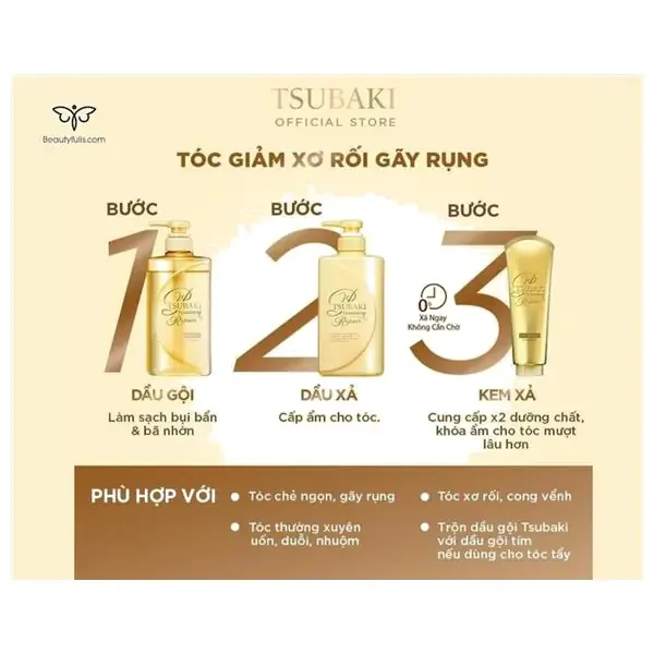 Những thành phần quan trọng trong dầu gội tsubaki vàng