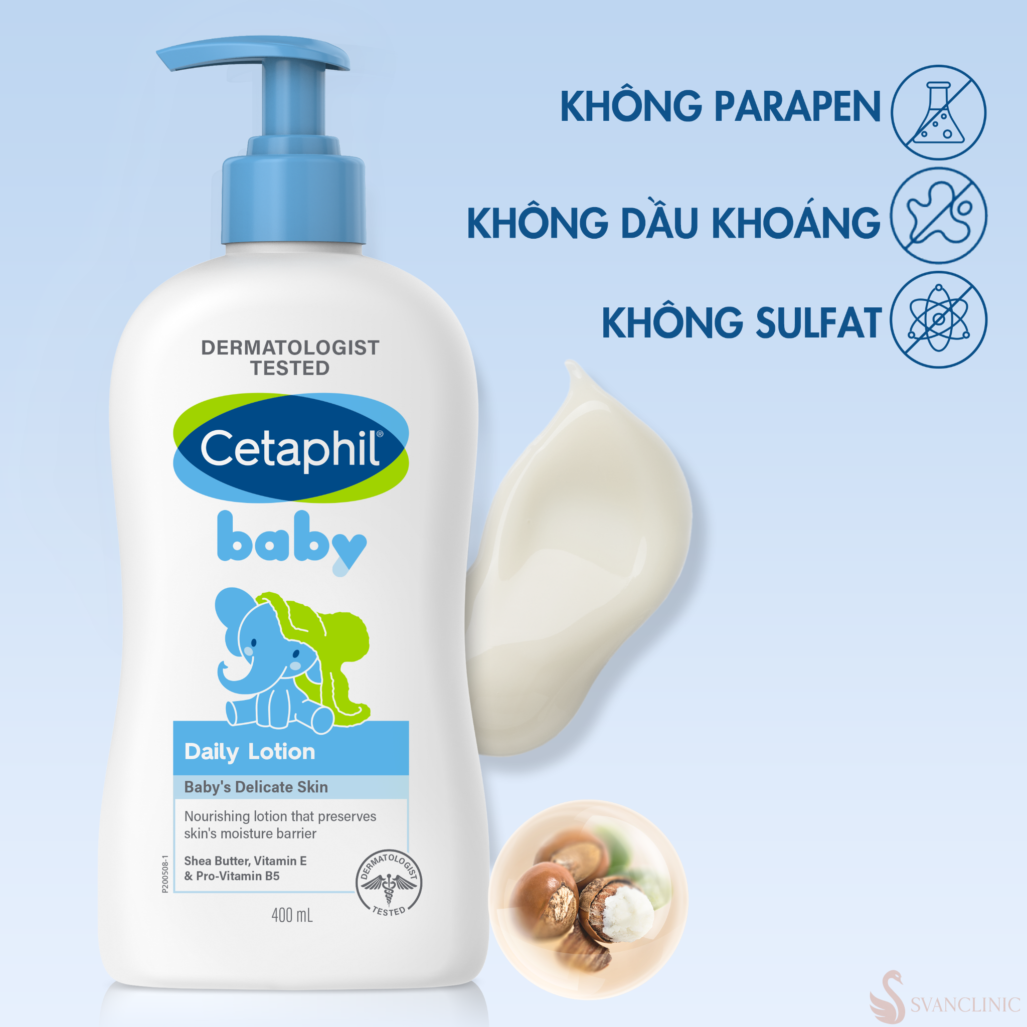 Kem dưỡng ẩm cho trẻ sơ sinh tốt nhất Cetaphil Baby Moisturizing Lotion